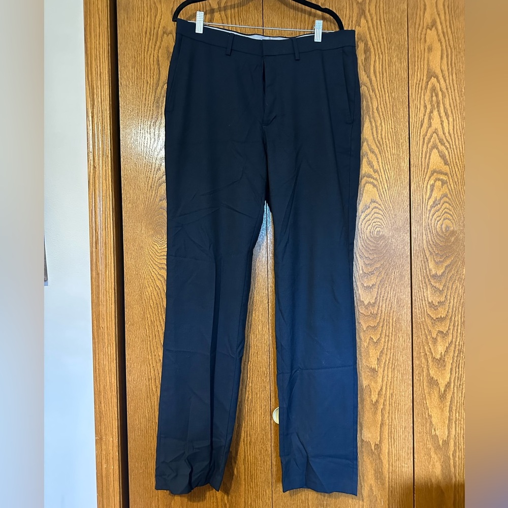 JM Haggar Men's Dark Blue Dress Pants